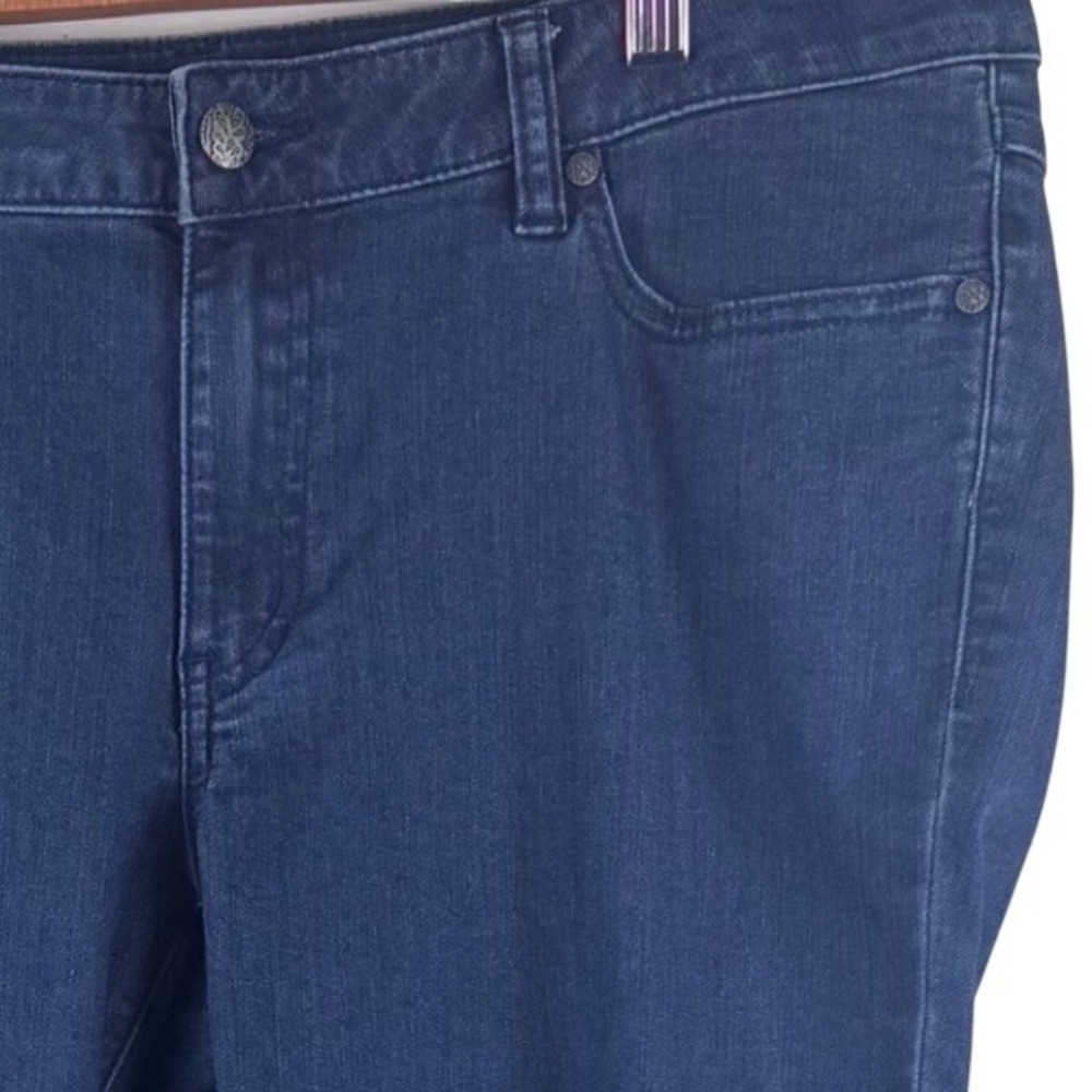 Prana Kara Jeans Womens 12/31 Blue Dark Wash Slim Tapered Organic Cotton Stretch